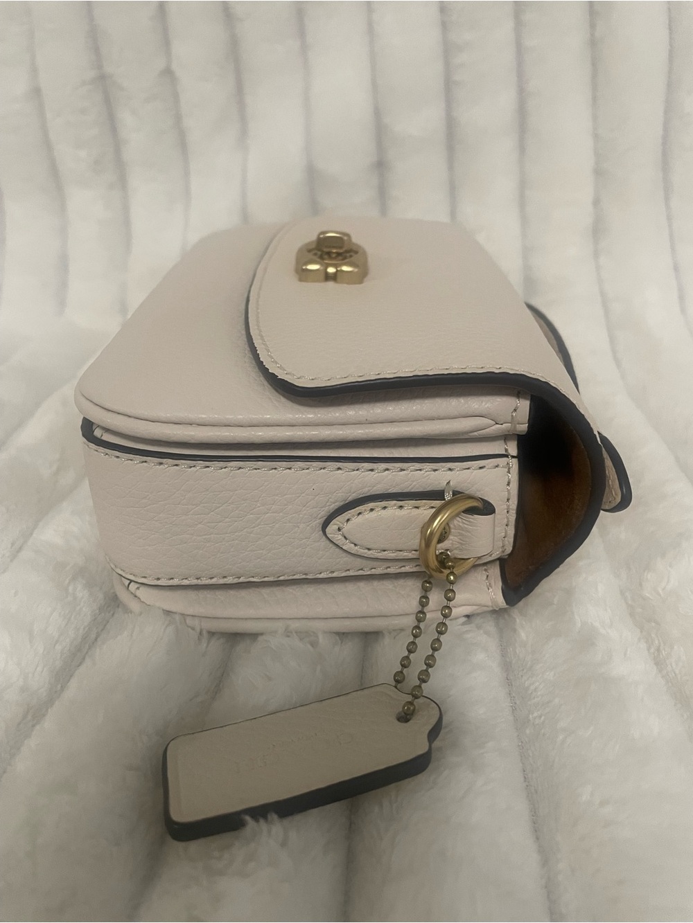 NWT Coach Cassie 17 Pebbled Leather in Chalk - Picture 5 of 9